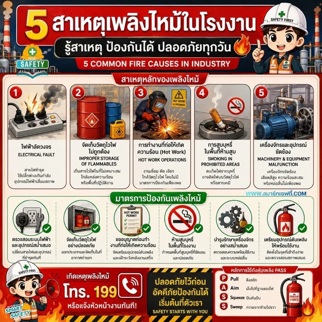 ไฟไหม้ในโรงงาน — ป้องกันได้ก่อนสายเกินไป