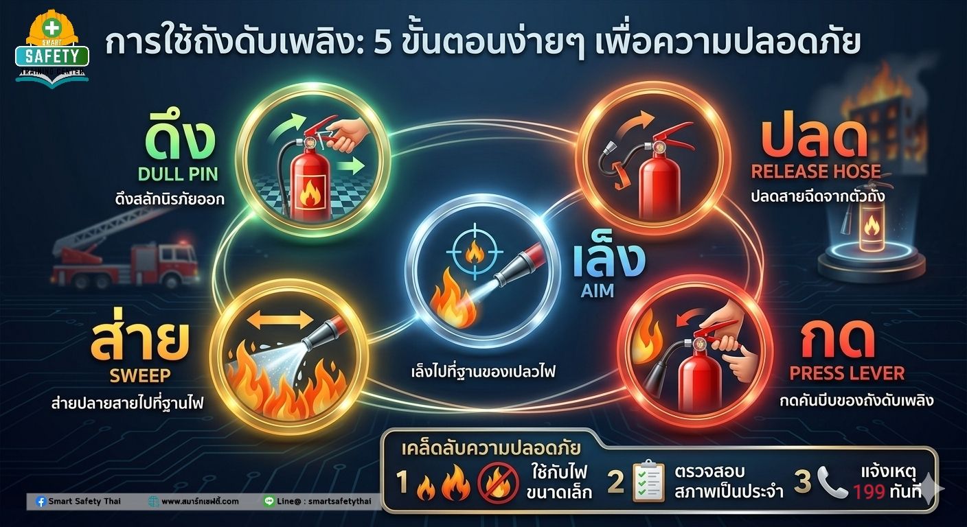 การใชถังดับเพลิง เพื่อความปลอดภัย