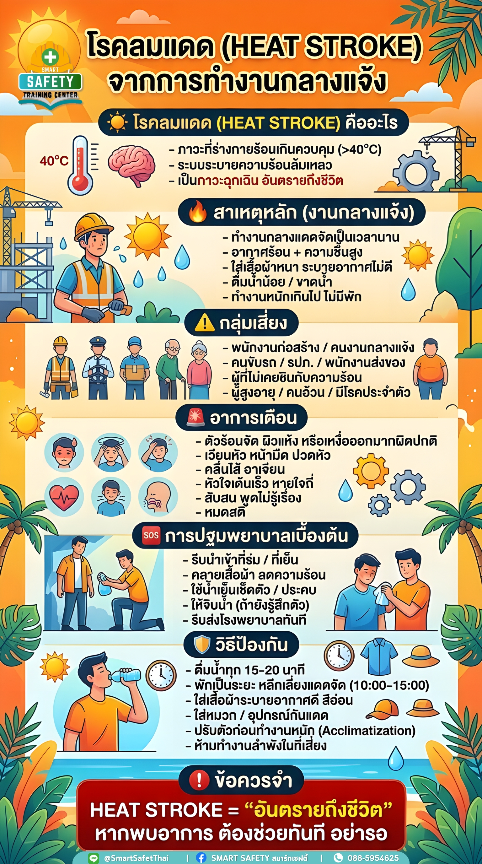 โรคลมแดดจากการทำงานกลางแจ้ง