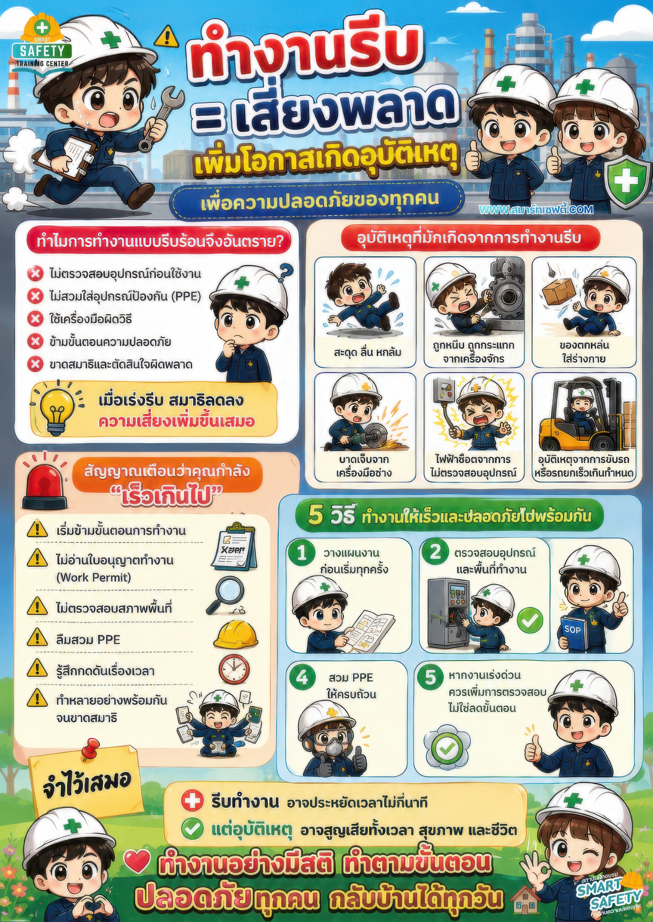 ทำงานรีบเสี่ยงพลาด