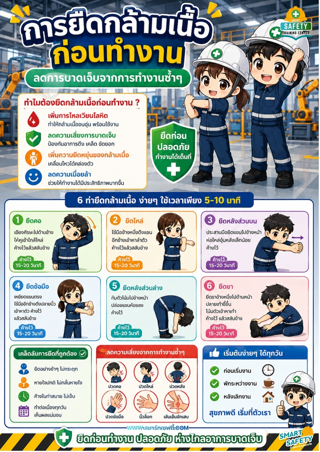 การยืดกล้ามเนื้อก่อนเริ่มงาน