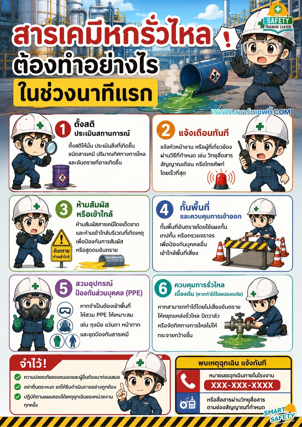 สารเคมีหกรั่วไหล… “นาทีแรก” สำคัญกว่าที่คิด