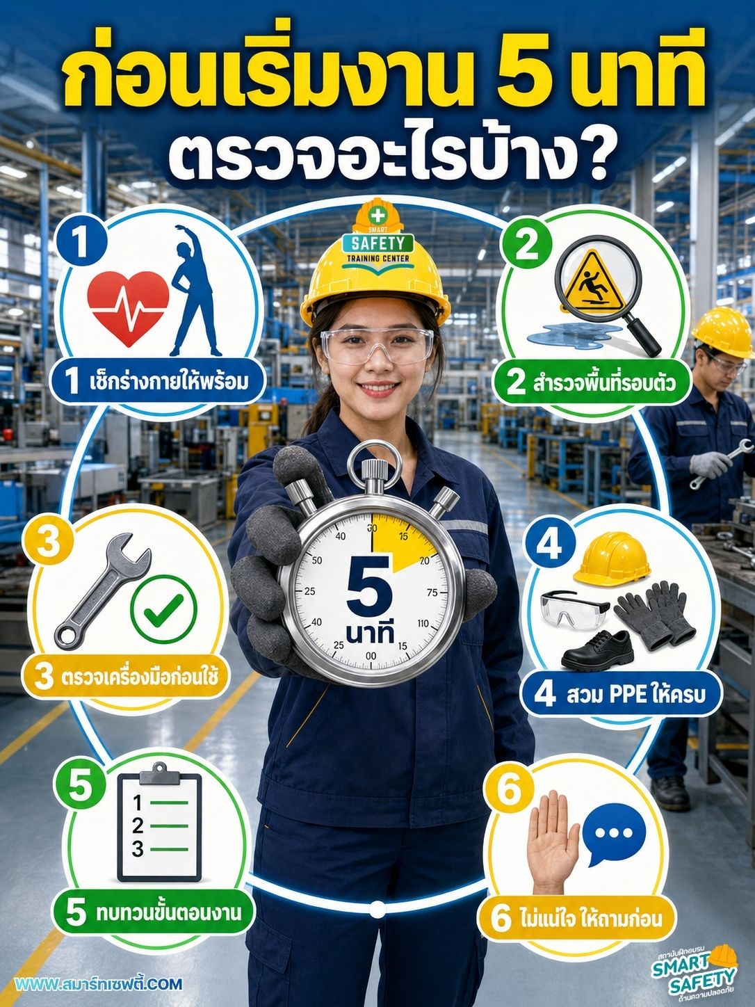 ก่อนเริ่มงานเพียง 5 นาที