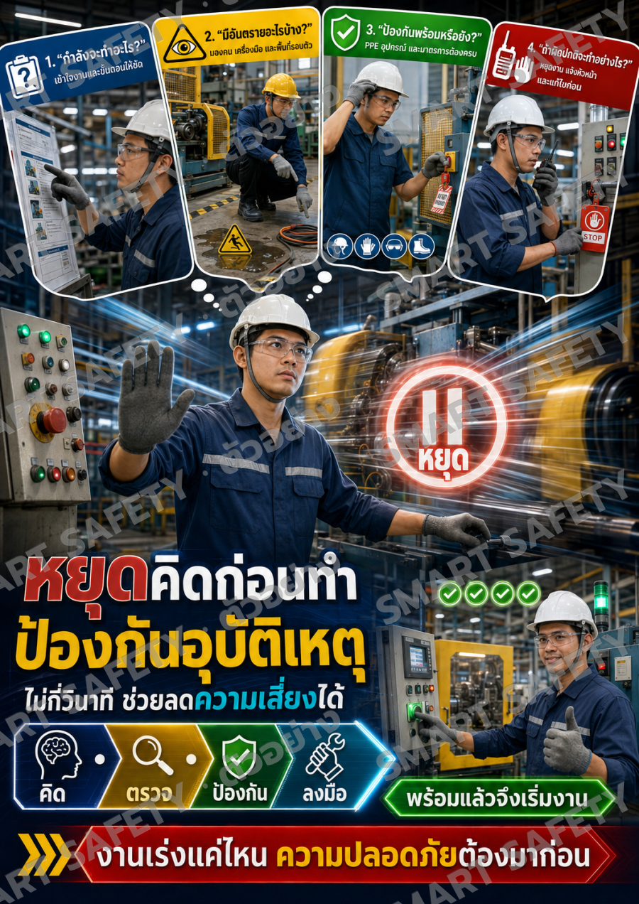 หยุดคิดก่อนทำ ป้องกันอุบัติเหตุ
