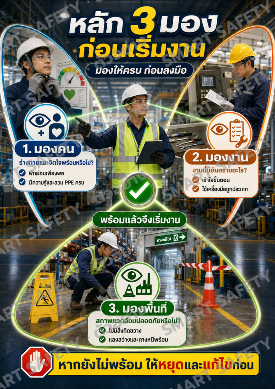 หลัก 3 มอง ก่อนเริ่มงาน