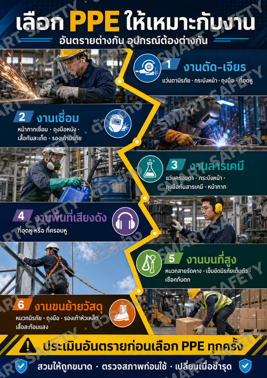 เลือก PPE ให้เหมาะกับงาน
