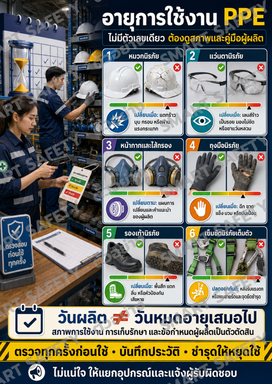 อายุการใช้งาน PPE