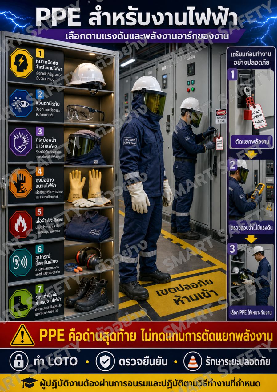 PPE สำหรับงานไฟฟ้า
