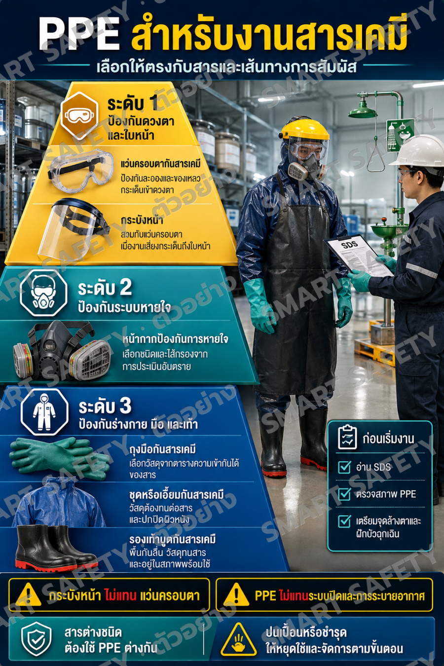 PPE สำหรับงานสารเคมี