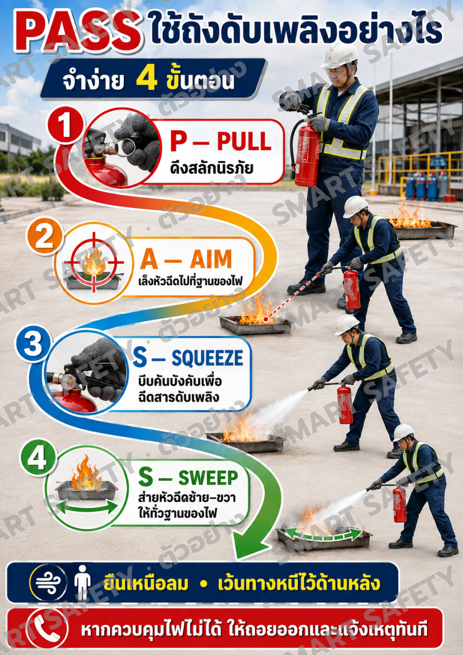 PASS ใช้ถังดับเพลิงอย่างไร