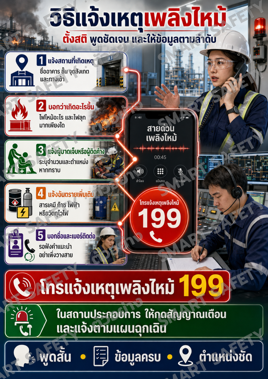 วิธีแจ้งเหตุเพลิงไหม้