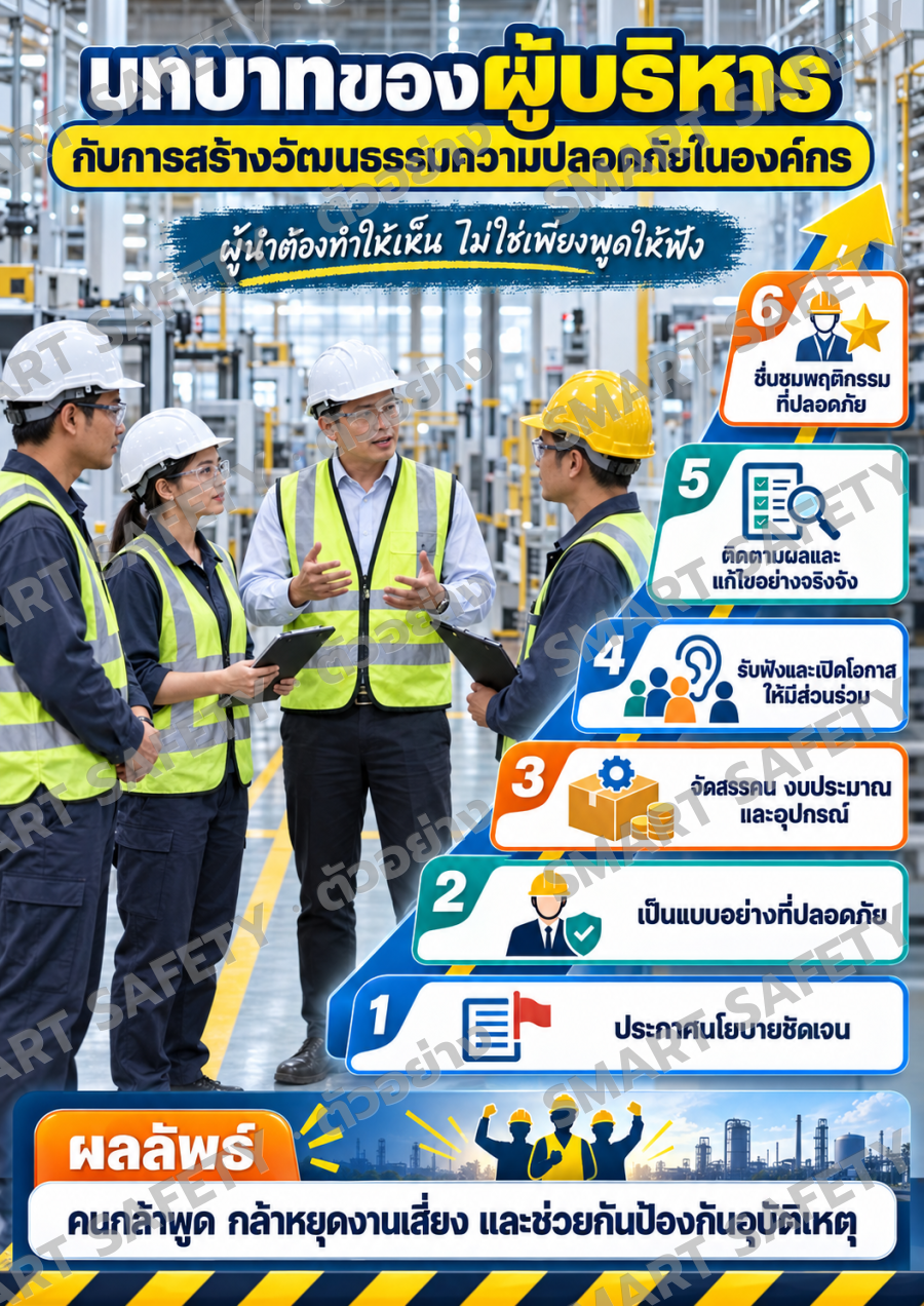 บทบาทของผู้บริหารกับการสร้างวัฒนธรรมความปลอดภัยในองค์กร