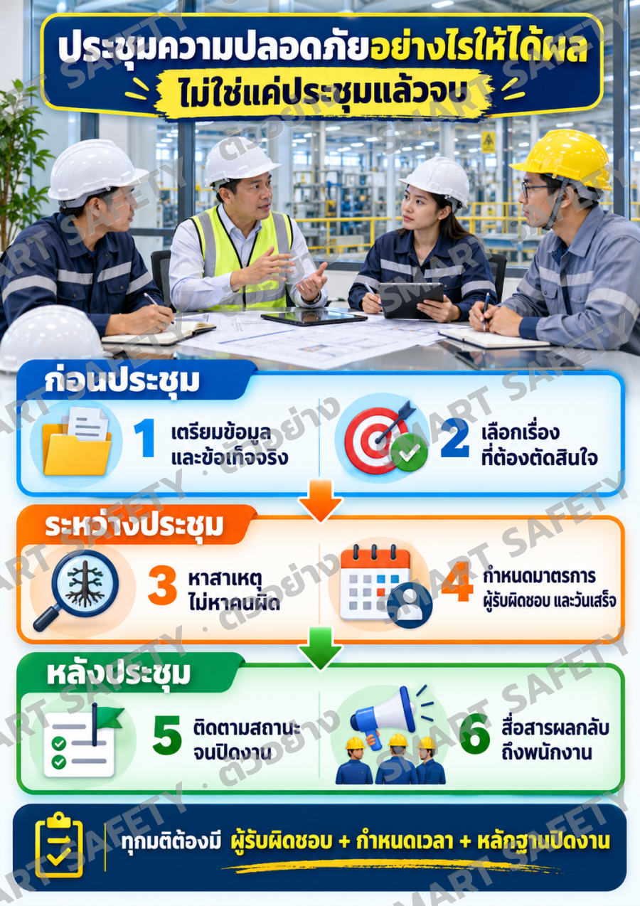 ประชุมความปลอดภัยอย่างไรให้ได้ผล ไม่ใช่แค่ประชุมแล้วจบ