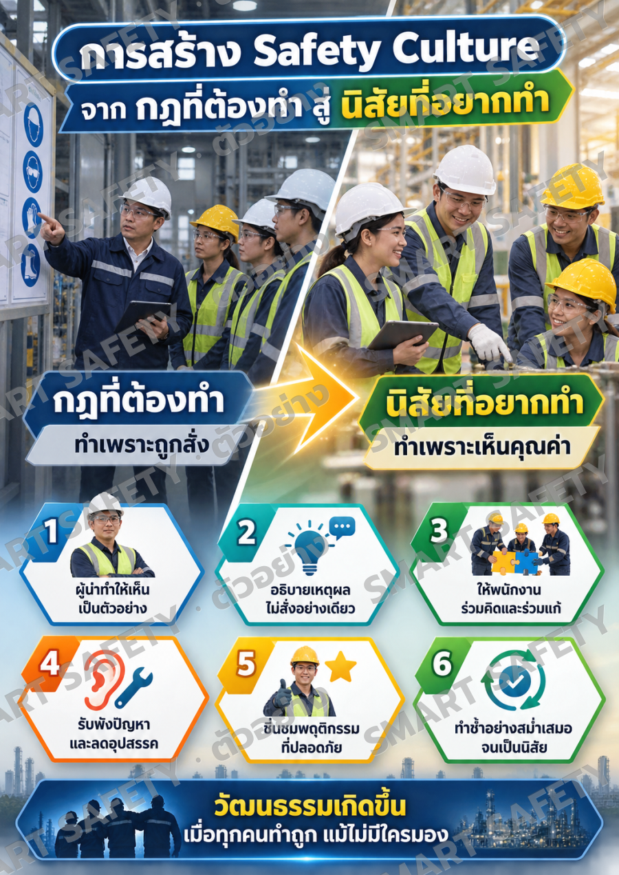 การสร้าง Safety Culture จาก “กฎที่ต้องทำ” สู่ “นิสัยที่อยากทำ”
