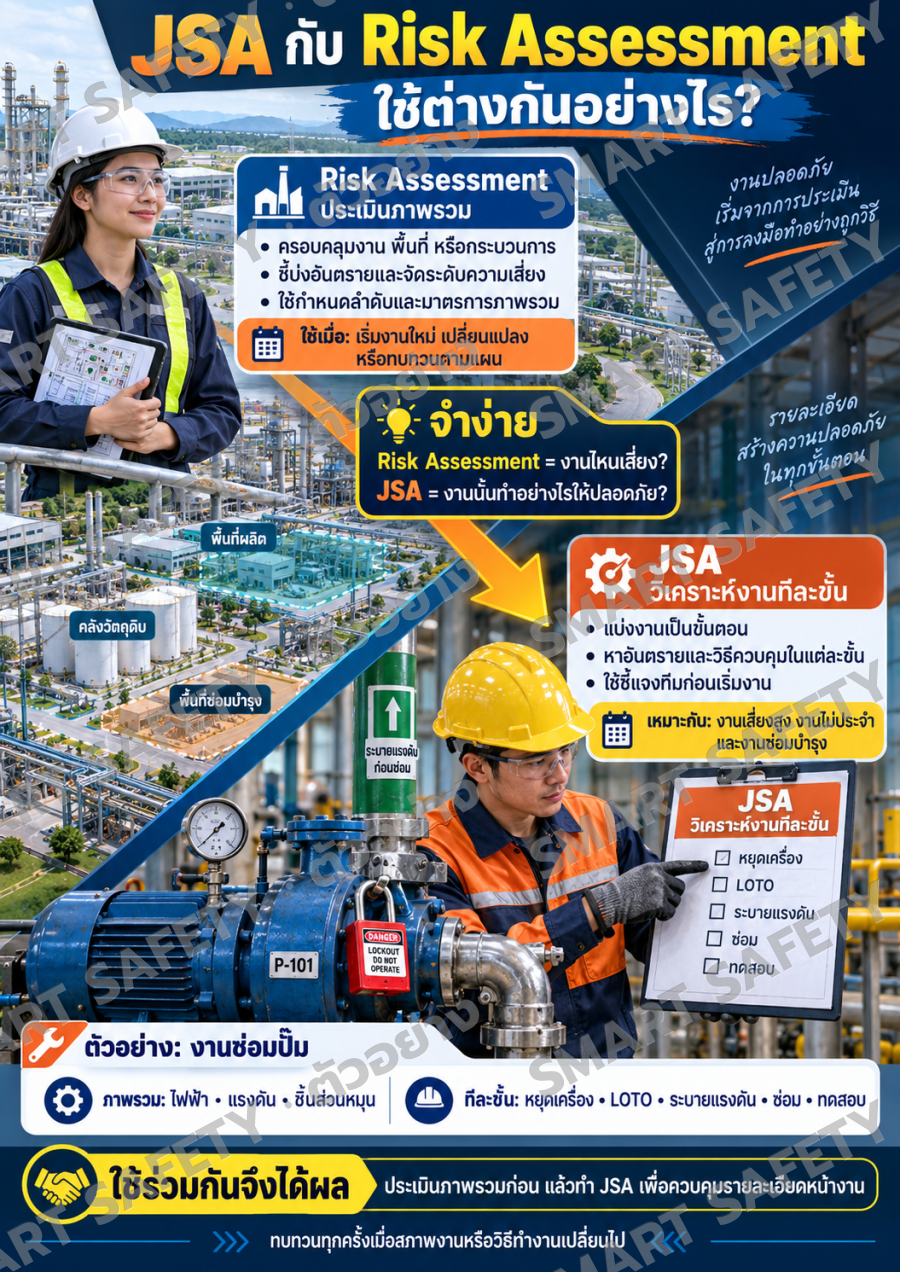 JSA กับ Risk Assessment ใช้ต่างกันอย่างไร?