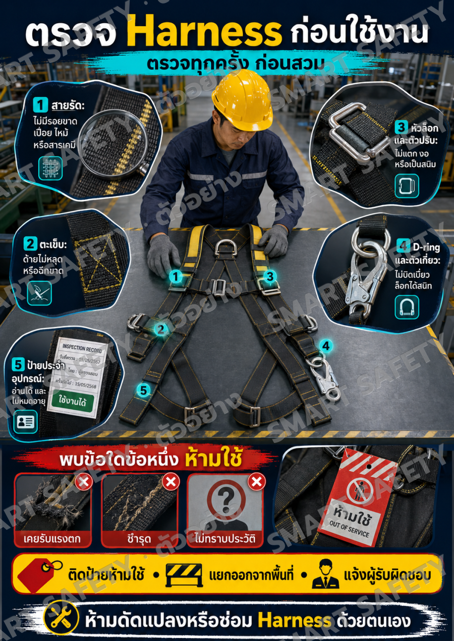 ตรวจ Harness ก่อนใช้งาน