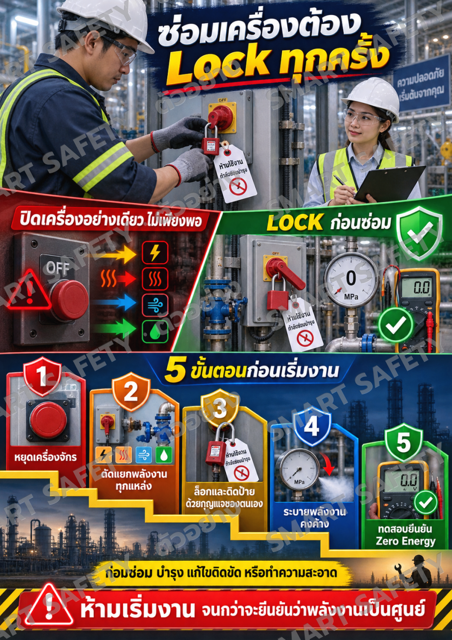 ซ่อมเครื่องต้อง Lock ทุกครั้ง