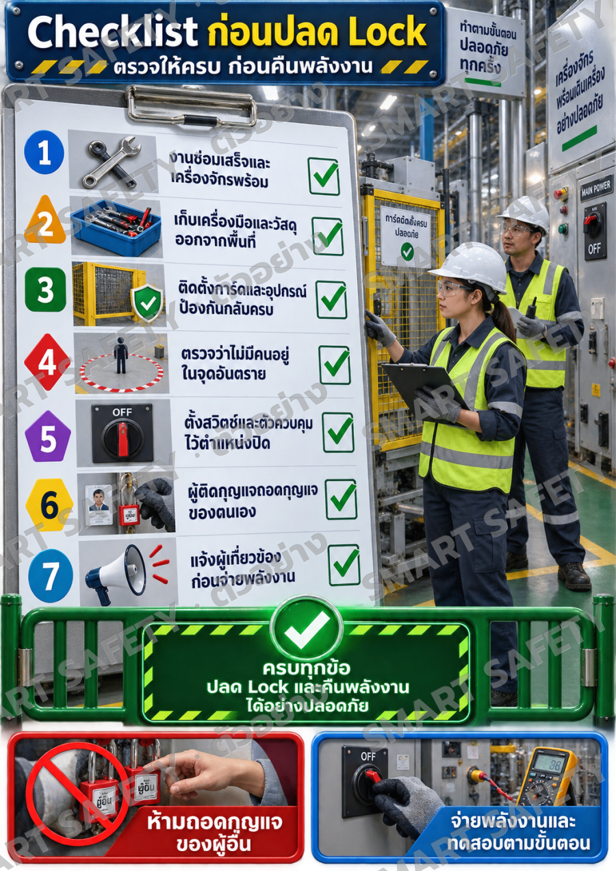 Checklist ก่อนปลด Lock