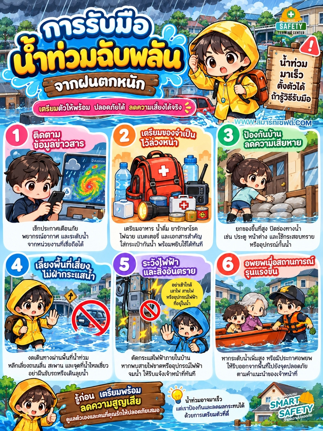 ฝนตกหนัก น้ำท่วมฉับพลัน อย่ารอให้น้ำมาแล้วค่อยเตรียมตัว!